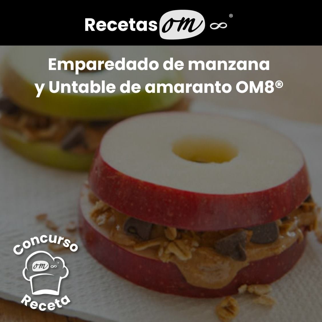 Emparedado de Manzana y Untable de Amaranto OM8®