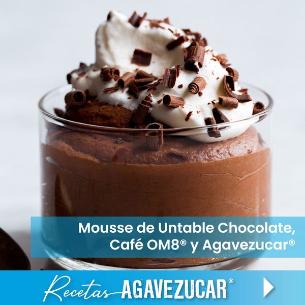 Mousse de Chocolate, Cafe OM8® y Agavezucar®